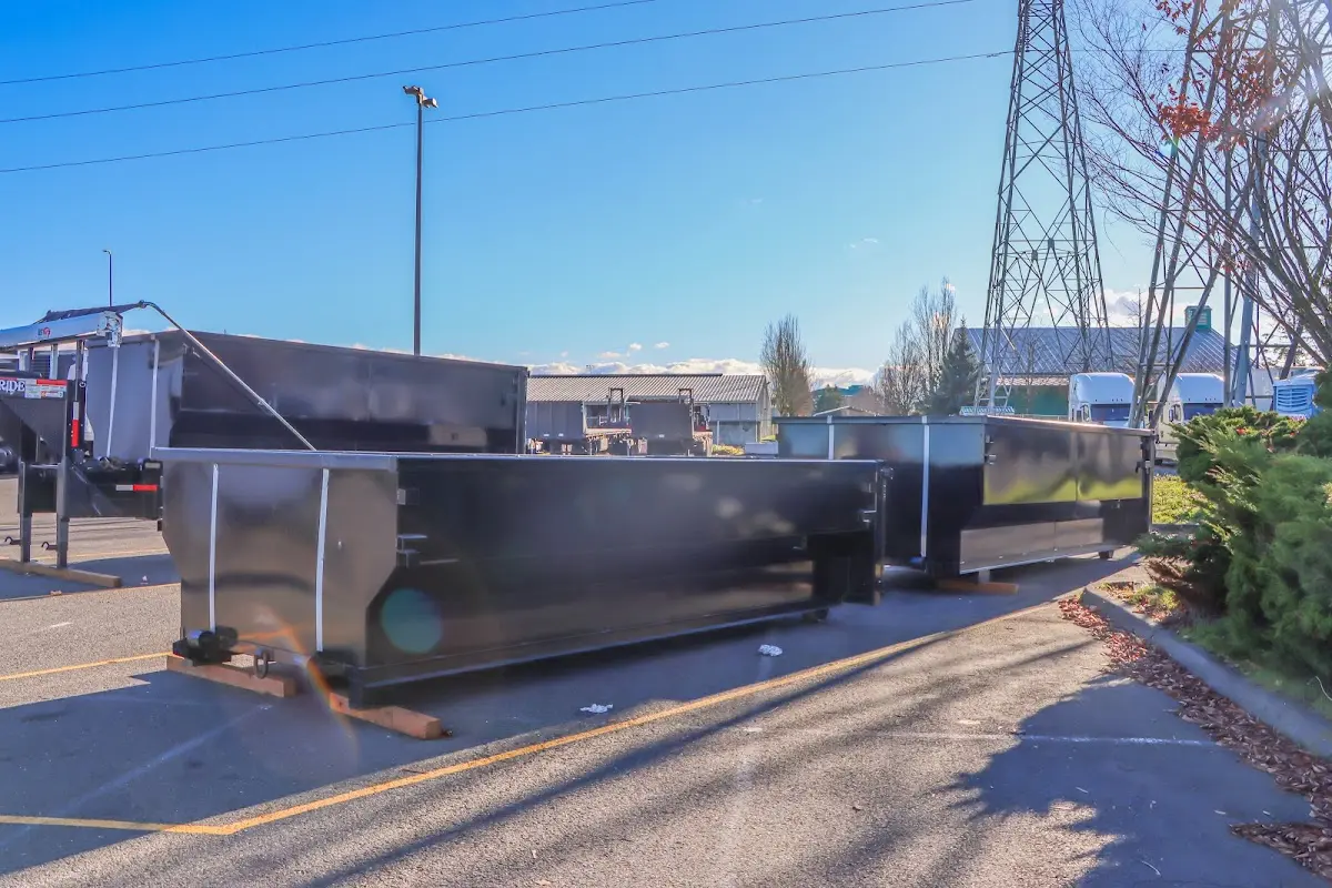 Roll-off dumpster ready for waste disposal at job site for 4 Yard Dumpster Rental in Gunnison